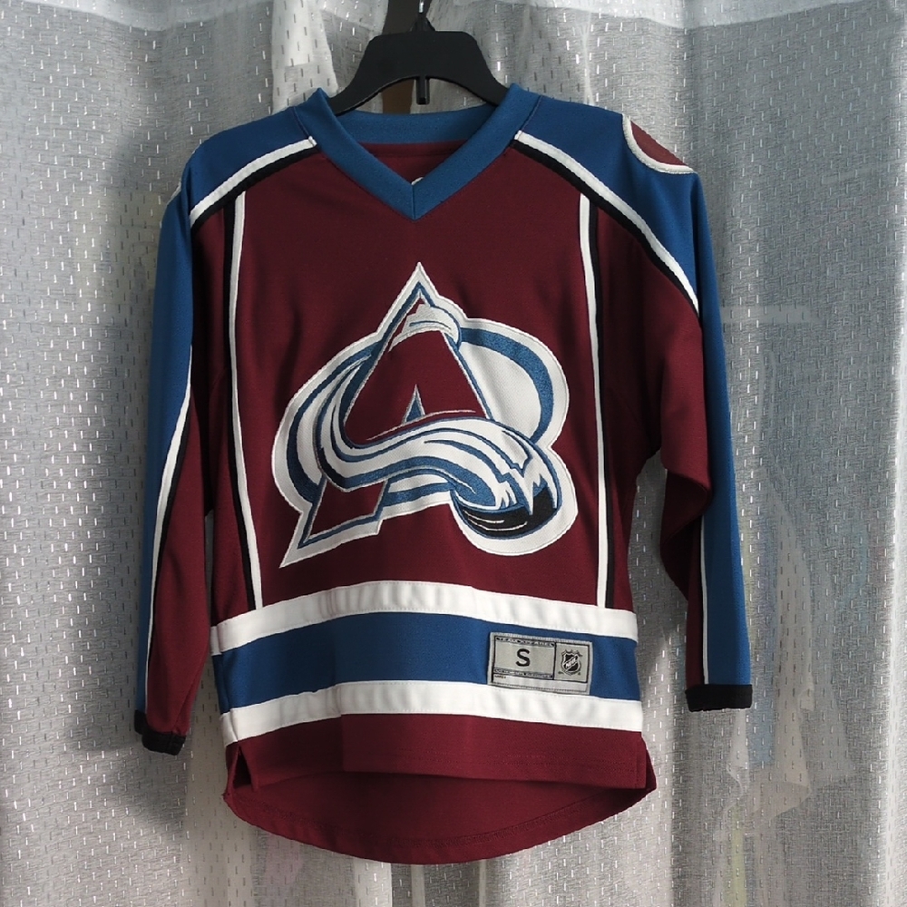 NHL Maroon and Blue Kids Jersey